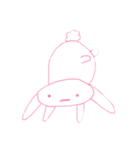 丸いうさぎとかお（個別スタンプ：4）