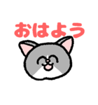 ニコニコ猫 ハチワレ（個別スタンプ：1）