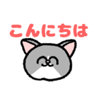ニコニコ猫 ハチワレ（個別スタンプ：3）