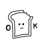 感情をなかなか顔に出さない食パン（個別スタンプ：1）