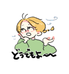 新・お気楽な女の子とうさぎ（個別スタンプ：13）