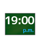 大きな字で〇時〇分（2）（個別スタンプ：19）