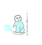 スノボする雪男（個別スタンプ：12）
