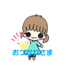 よく使う言葉女の子（個別スタンプ：10）