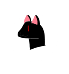 くろい、ねこ（個別スタンプ：1）