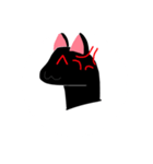 くろい、ねこ（個別スタンプ：4）