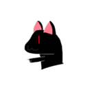くろい、ねこ（個別スタンプ：6）