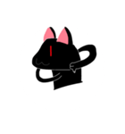 くろい、ねこ（個別スタンプ：21）