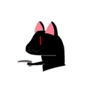 くろい、ねこ（個別スタンプ：23）