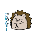 ハリネズミとブルドッグ。（個別スタンプ：10）