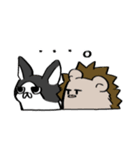 ハリネズミとブルドッグ。（個別スタンプ：38）