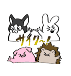 ハリネズミとブルドッグ。（個別スタンプ：40）
