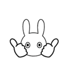 ノーコメントうさぎ 2（個別スタンプ：1）