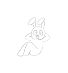 たのしみうさぎ（個別スタンプ：3）
