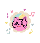ピンクのねこさん（個別スタンプ：3）