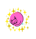 ピンクのねこさん（個別スタンプ：5）