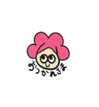 ピンクアフロちゃんの日常会話（個別スタンプ：4）