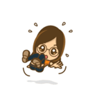 眼鏡女子のかわいい仕草と表情（個別スタンプ：28）