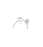ゆるい白ねこちゃん(日常使い)（個別スタンプ：3）