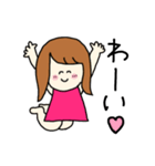 女の子とチワックス（個別スタンプ：3）