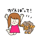 女の子とチワックス（個別スタンプ：16）