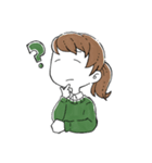 ぶきっちょガール（個別スタンプ：1）