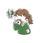 ぶきっちょガール（個別スタンプ：3）