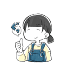ぶきっちょガール（個別スタンプ：18）