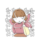 ぶきっちょガール（個別スタンプ：21）