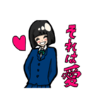 おかっぱ女子学生②（個別スタンプ：8）