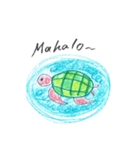 亀の絵の、英語の日常挨拶言葉のスタンプ（個別スタンプ：5）
