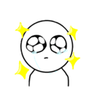 表情豊かな白い奴（個別スタンプ：3）