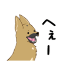 適当返事のクロハナ-黒マズルの雑種犬-（個別スタンプ：5）