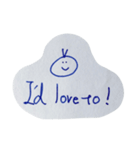 手書き、英語、日常会話（個別スタンプ：6）