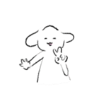 白いわんさん（個別スタンプ：34）