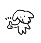 嬉しい白目犬（個別スタンプ：1）