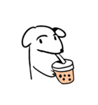 嬉しい白目犬（個別スタンプ：16）