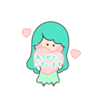 愛が溢れるガール(グリーン)（個別スタンプ：10）