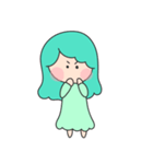 愛が溢れるガール(グリーン)（個別スタンプ：11）
