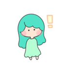 愛が溢れるガール(グリーン)（個別スタンプ：15）