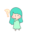 愛が溢れるガール(グリーン)（個別スタンプ：16）