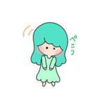 愛が溢れるガール(グリーン)（個別スタンプ：20）
