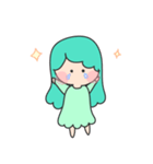 愛が溢れるガール(グリーン)（個別スタンプ：22）