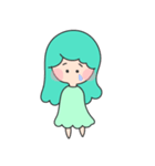 愛が溢れるガール(グリーン)（個別スタンプ：29）