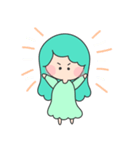 愛が溢れるガール(グリーン)（個別スタンプ：36）