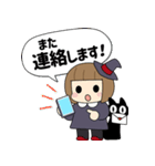 シンプル可愛い♡見習い魔女と黒猫（個別スタンプ：25）