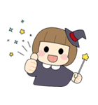 シンプル可愛い♡見習い魔女と黒猫（個別スタンプ：39）