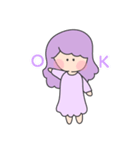 愛が溢れるガール(パープル)（個別スタンプ：4）