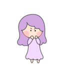 愛が溢れるガール(パープル)（個別スタンプ：11）
