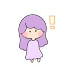 愛が溢れるガール(パープル)（個別スタンプ：15）